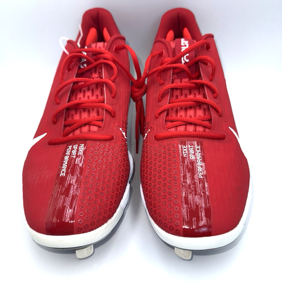 Nike Force Zoom Mike Trout 7 Red Baseball Cleats Metal CQ7224-600 Men Sz 14 - Picture 3 of 13